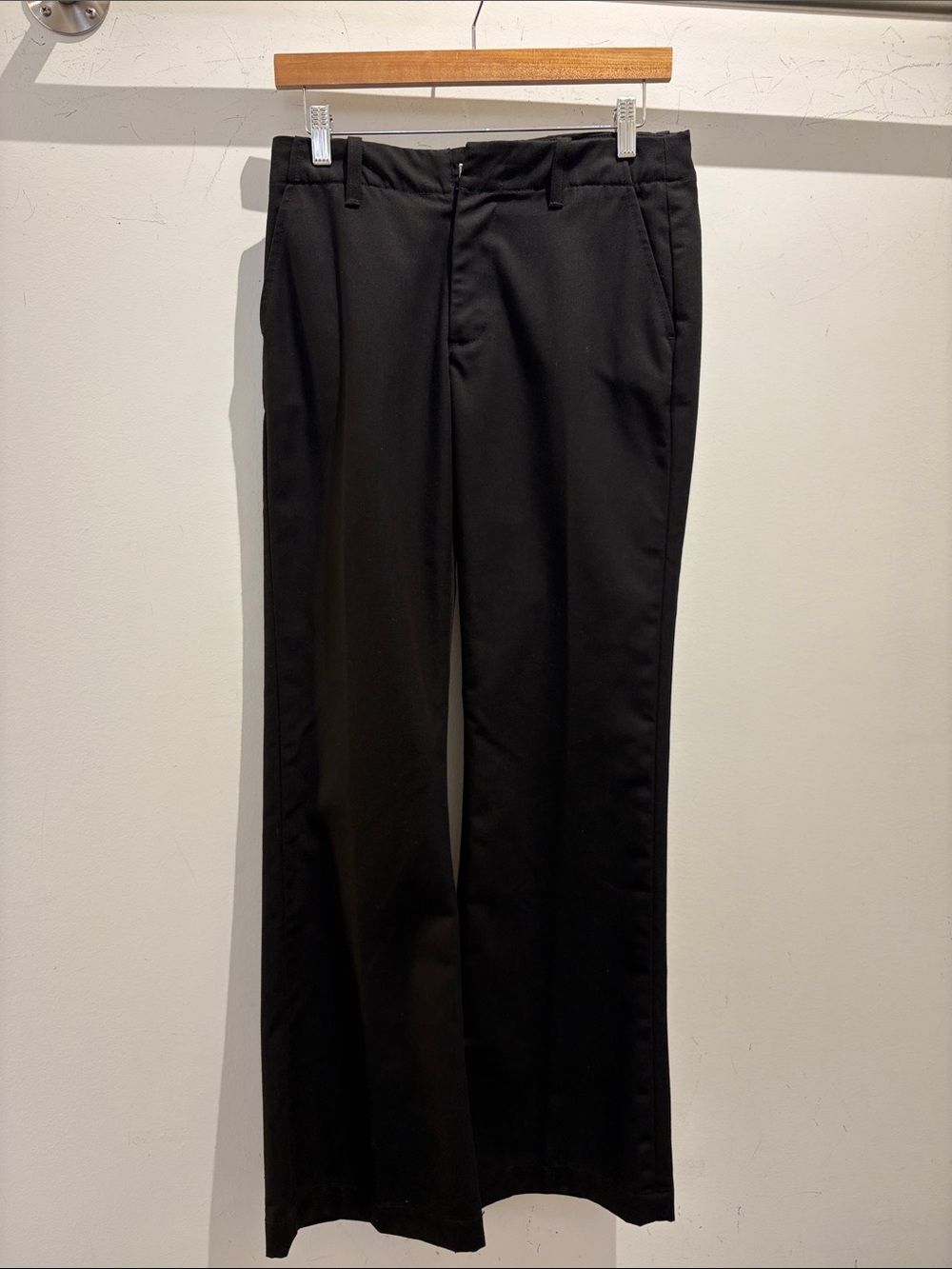 Re/Done Women’s Mid Rise Flared Trouser Black Size 24